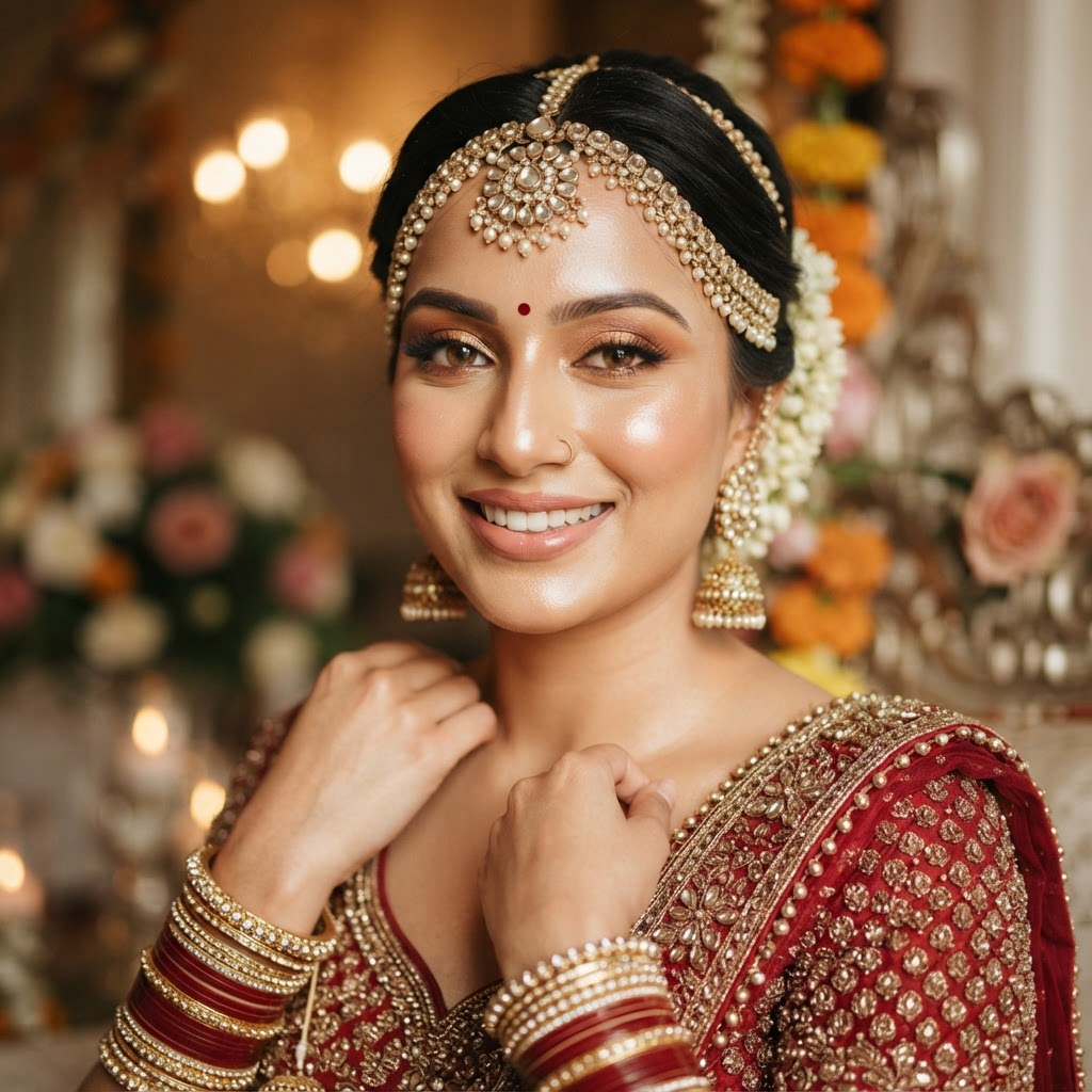 Bridal makeup transformation